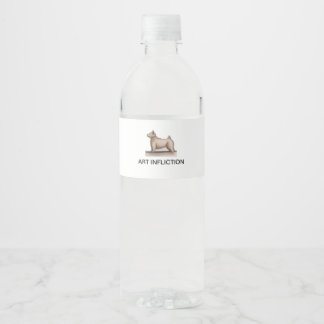 Étiquette Pour Bouteilles D'eau Infliction artistique Bouteille claire