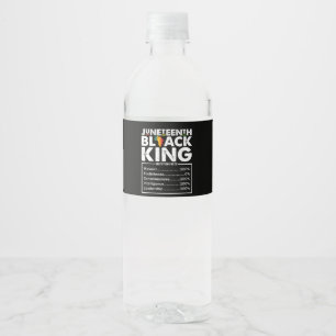 Étiquette Pour Bouteilles D'eau Informations nutritionnelles Juneteenth Black King