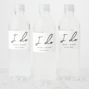 Étiquette Pour Bouteilles D'eau Je me marie pour la meilleure journée jamais venti