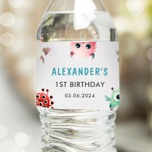 Étiquette Pour Bouteilles D'eau Jolie couleur Notre Petite Fête d'Anniversaire Mon