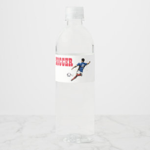 Étiquette Pour Bouteilles D'eau Joueur de football