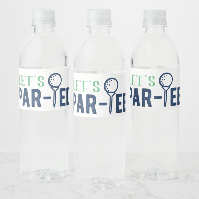 Étiquette Pour Bouteilles D'eau Jour d'anniversaire de Par-Tee Golf (Bouteilles)