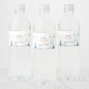 Étiquette Pour Bouteilles D'eau Jour fabuleux pour l'hiver