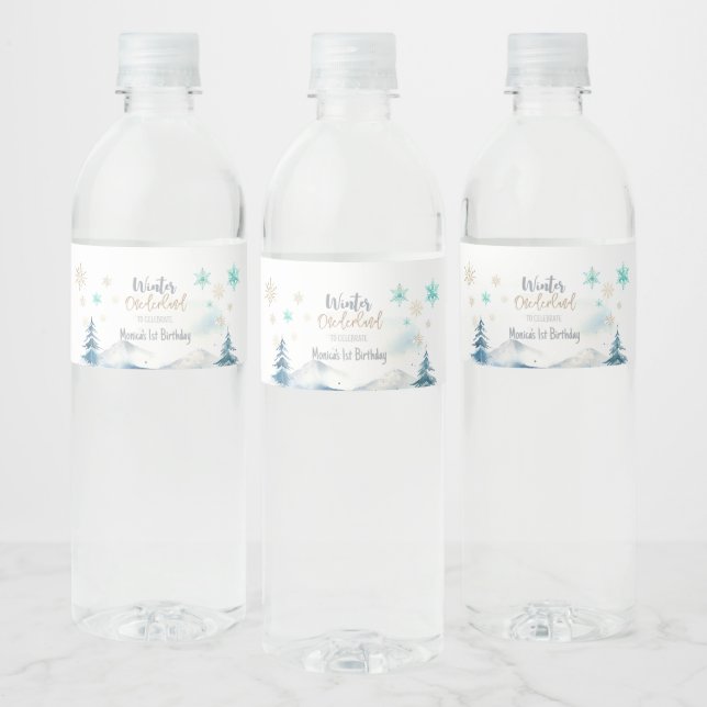 Étiquette Pour Bouteilles D'eau Jour fabuleux pour l'hiver (Bouteilles)