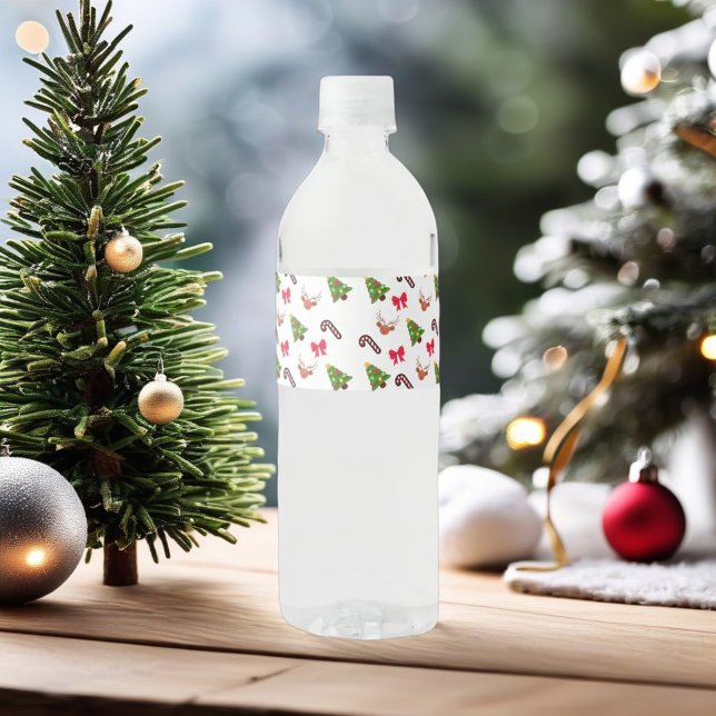 Étiquette Pour Bouteilles D'eau Joyeux Noël Festif vacances Conception cadeau (Créateur téléchargé)
