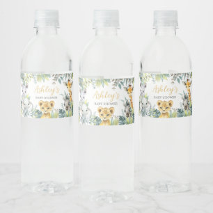 Étiquette Pour Bouteilles D'eau Jungle Safari Wild Un Baby shower