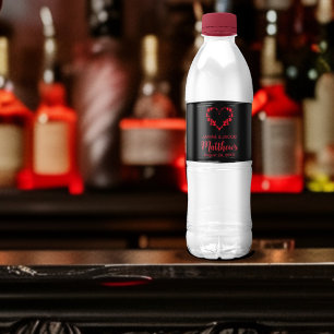 Étiquette Pour Bouteilles D'eau Jusqu'à la mort Faisons-nous partie Gothique Rouge