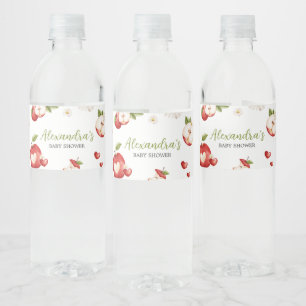 Étiquette Pour Bouteilles D'eau La pomme de notre Baby shower oculaire