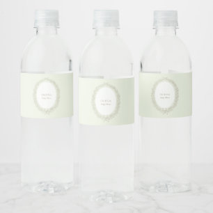 Étiquette Pour Bouteilles D'eau Laduree French Caffe Patisserie Green Stripe