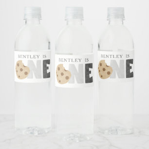 Étiquette Pour Bouteilles D'eau Lait et biscuits Premier anniversaire