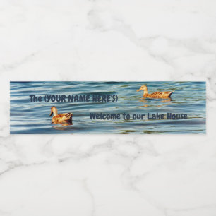 Étiquette Pour Bouteilles D'eau Lake House
