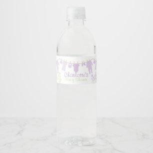 Étiquette Pour Bouteilles D'eau Lavande petit baby shower de vêtements