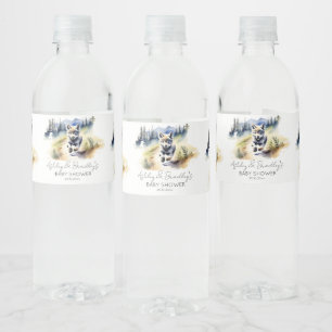 Étiquette Pour Bouteilles D'eau L'aventure à thème Wolf attend la vaisselle baby s