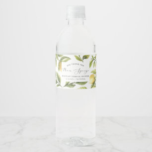 Étiquette Pour Bouteilles D'eau Lemon Sorrento Baby Shower