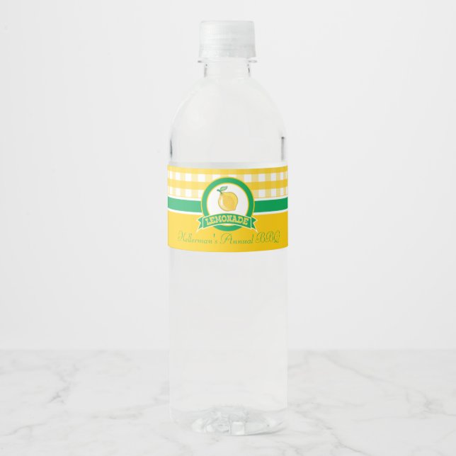 Étiquette Pour Bouteilles D'eau Lemonade ancienne (Devant)