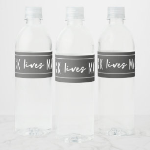 Étiquette Pour Bouteilles D'eau L'importance de la vie noire BLM Race Equality M