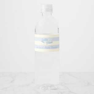 Étiquette Pour Bouteilles D'eau Little Boy bleu, baby shower moderne