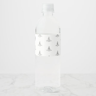 Étiquette Pour Bouteilles D'eau Logo Pattern Church Water Label