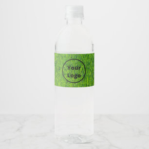 Étiquette Pour Bouteilles D'eau Logo personnalisé gazon vert