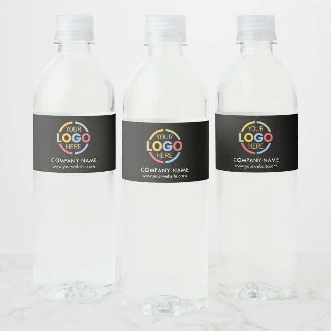 Étiquette Pour Bouteilles D'eau Logo professionnel de marque Black Company (Bouteilles)