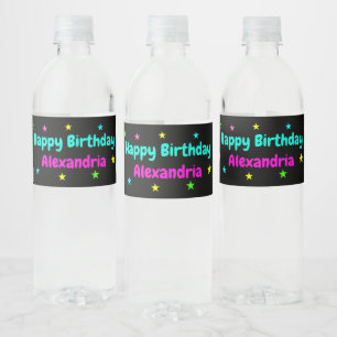 Étiquette Pour Bouteilles D'eau Lueur dans l'étiquette foncé de bouteille d'eau