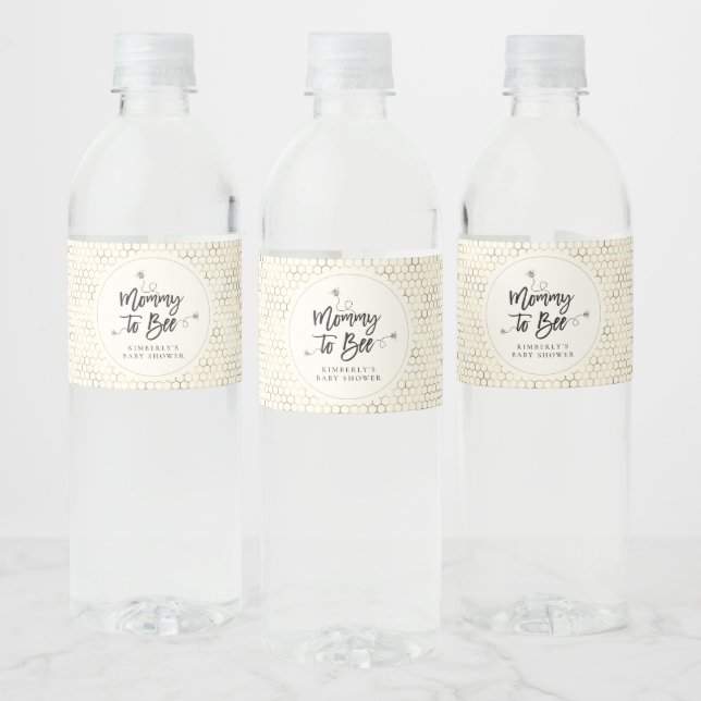 Étiquette Pour Bouteilles D'eau Maman À Être Baby shower (Bouteilles)