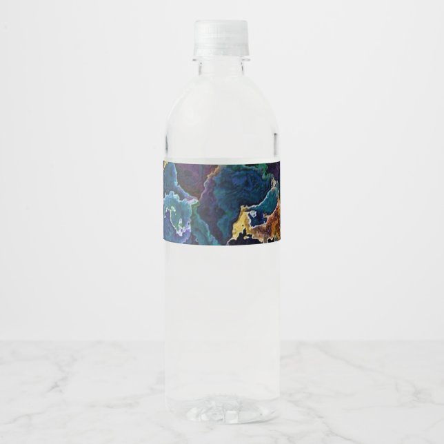 Étiquette Pour Bouteilles D'eau Marche à huile (Devant)