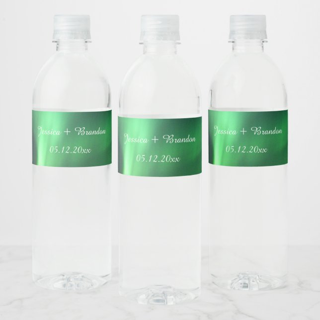 Étiquette Pour Bouteilles D'eau Mariage aurora boréale aurora (Bouteilles)