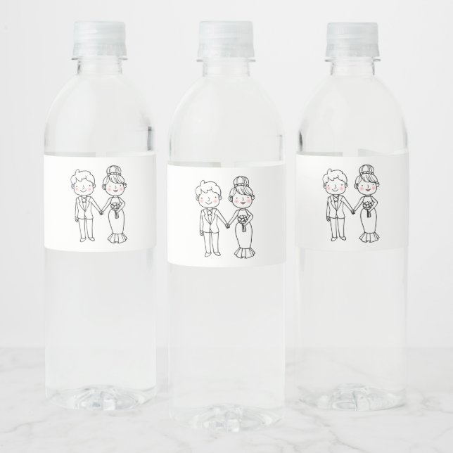 Étiquette Pour Bouteilles D'eau Mariage blanc blanc blanc blanc blanc blanc blanc  (Bouteilles)