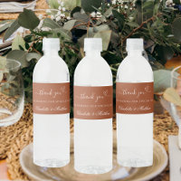 Mariage coeur de terre cuite orange brûlé remercie