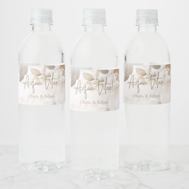 Étiquette Pour Bouteilles D'eau Mariage de feuilles de chute molle (Bouteilles)