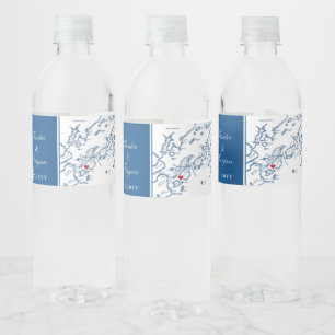 Étiquette Pour Bouteilles D'eau Mariage de Peaks Island Maine