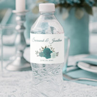 Mariage Élégant Roses Rustique Sarcelle & Turquois