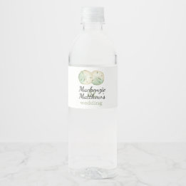 Étiquette Pour Bouteilles D'eau Mariage plage de sable Dollar
