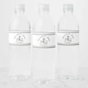 Étiquette Pour Bouteilles D'eau Mariage Verse Bible Catholique Cadre