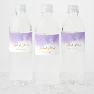 Étiquette Pour Bouteilles D'eau Mariage violet violet moderne