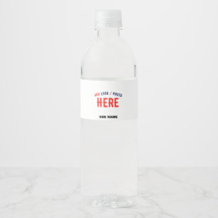 ÉTIQUETTE POUR BOUTEILLES D'EAU MARQUE BLANCHE VERIFIEE PERSONNALISABLE MODERNE ET