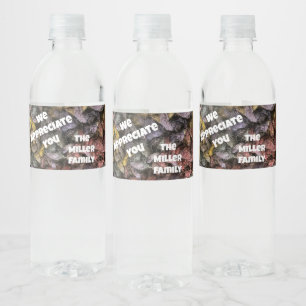 Étiquette Pour Bouteilles D'eau Merci De Famille Fil Homey Appréciation