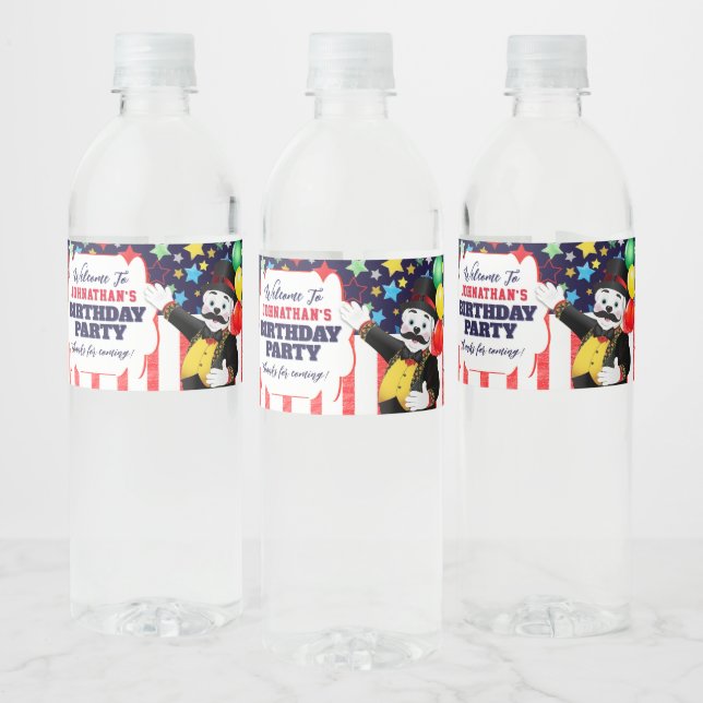 Étiquette Pour Bouteilles D'eau Merci de l'ours polaire du cirque (Bouteilles)