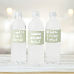 Étiquette Pour Bouteilles D'eau Merci gracieux béni   Citation d'action de grâces