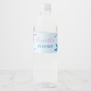 Étiquette Pour Bouteilles D'eau Mermaid Anniversaire Fête Bouteille d'eau