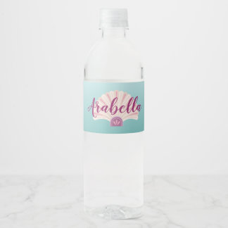 Étiquette Pour Bouteilles D'eau Mermaid Shell Birthday Water BotÉtiquette