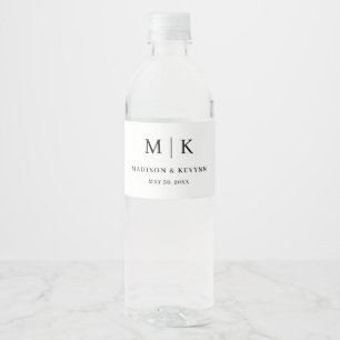 Étiquette Pour Bouteilles D'eau Minimal et chic   MARIAGE