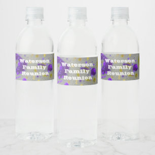 Étiquette Pour Bouteilles D'eau Modern Family Reunion Paint Splatter Événement