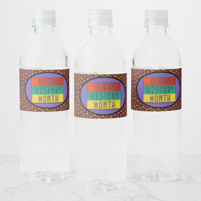 Étiquette Pour Bouteilles D'eau Mois de l'histoire des Noirs 2021 (Bouteilles)