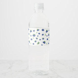 Étiquette Pour Bouteilles D'eau Motif Blueberry