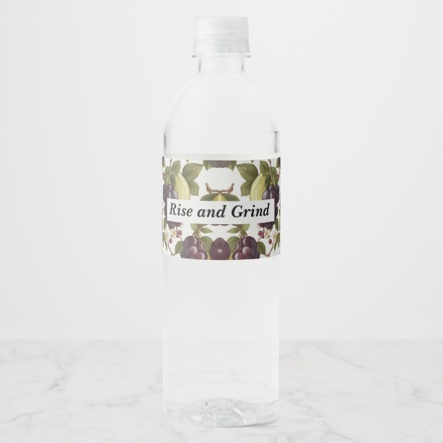 Étiquette Pour Bouteilles D'eau motif de baies (Devant)