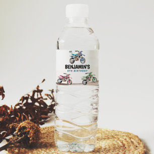 Étiquette Pour Bouteilles D'eau Moto Anniversaire Étiquette bouteille d'eau
