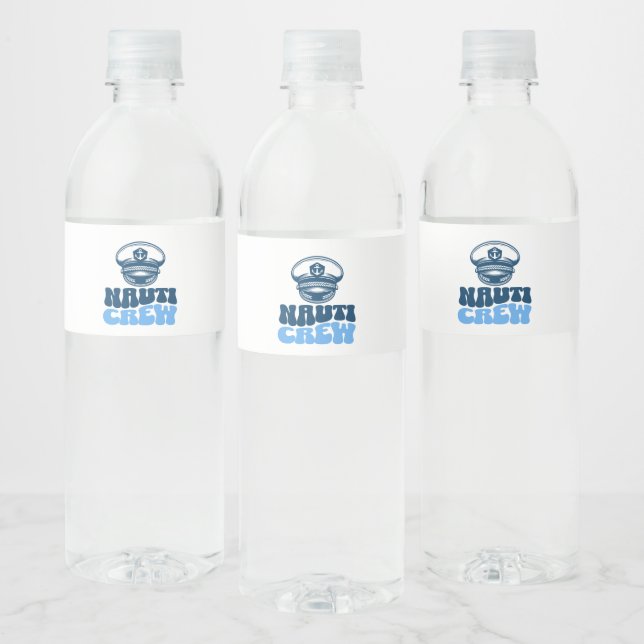 Étiquette Pour Bouteilles D'eau nauti bachelorette party navy blue (Bouteilles)