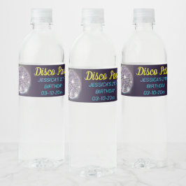 Étiquette Pour Bouteilles D'eau Neon Glow Disco Dance Anniversaire